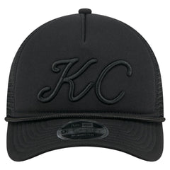 Kansas City Royals City Initial 9FORTY A-Frame M-Crown Adjustable Trucker Hat - Black | New Era