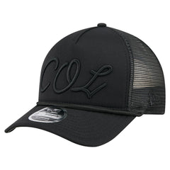 Colorado Rockies City Initial 9FORTY A-Frame M-Crown Adjustable Trucker Hat - Black | New Era