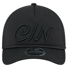 Cincinnati Reds City Initial 9FORTY A-Frame M-Crown Adjustable Trucker Hat - Black | New Era