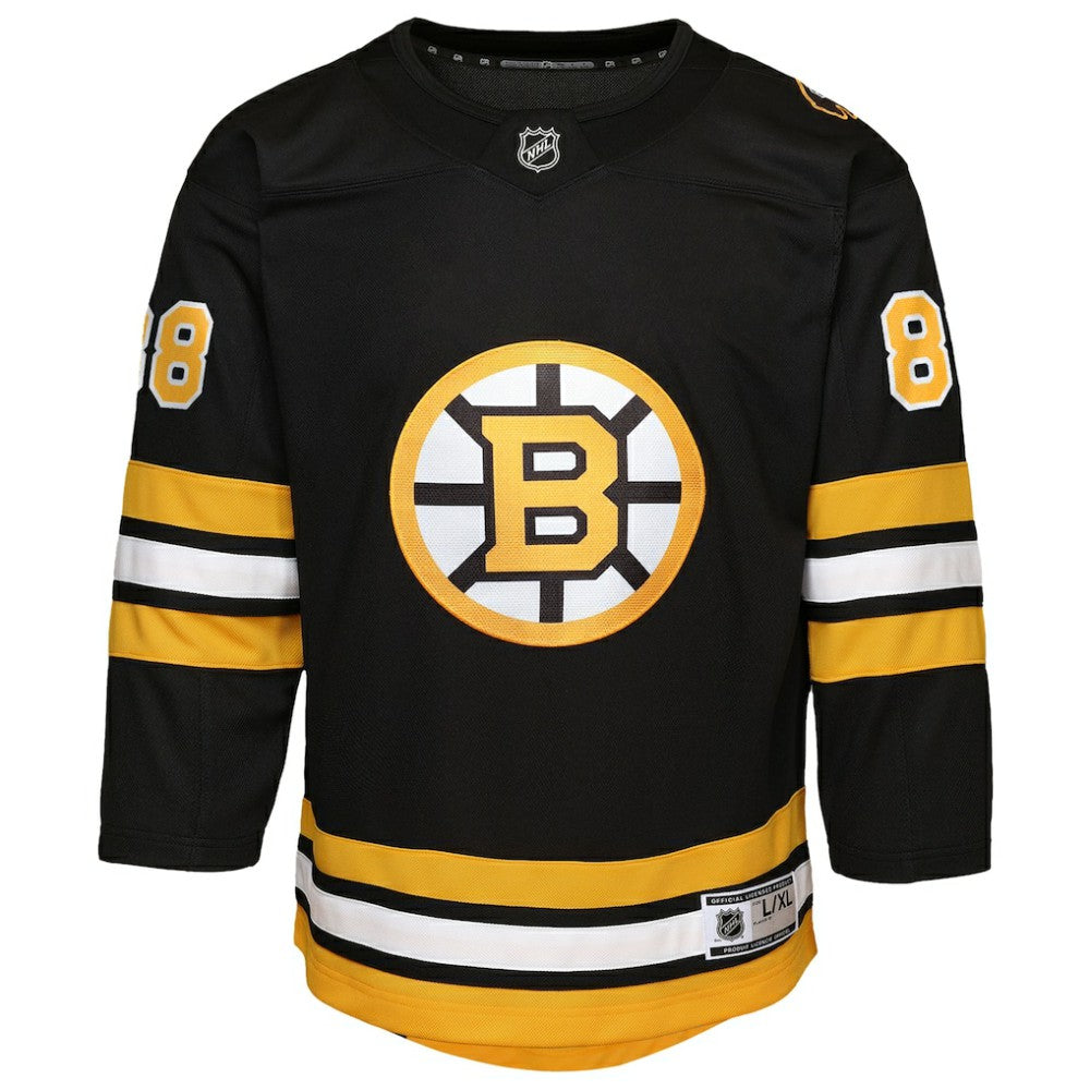 David Pastrnak Boston Bruins Youth Home Premier Player Jersey Black