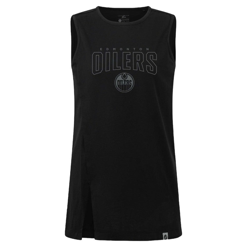 Edmonton Oilers Levelwear Women's Influx Darkmoon Tank Top Black