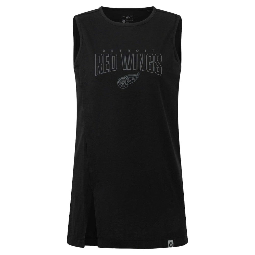 Detroit Red Wings Levelwear Women's Influx Darkmoon Tank Top Black