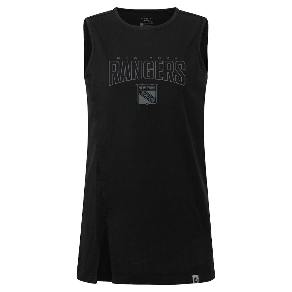 New York Rangers Levelwear Women's Influx Darkmoon Tank Top Black