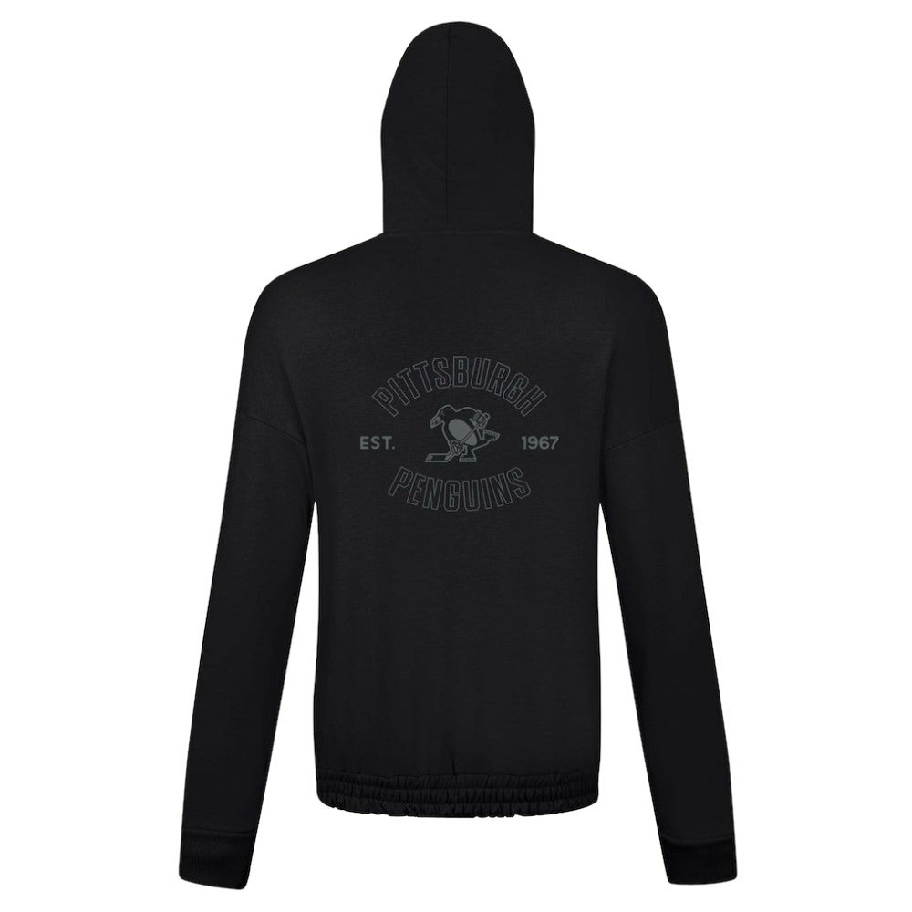 Pittsburgh Penguins Levelwear Women's Waterfall Nightfall Pullover Hoodie Black