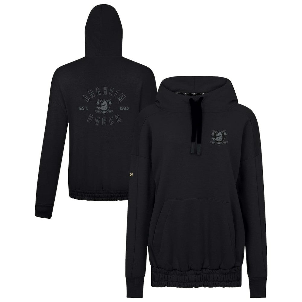 Anaheim Ducks Levelwear Women's Waterfall Nightfall Pullover Hoodie Black
