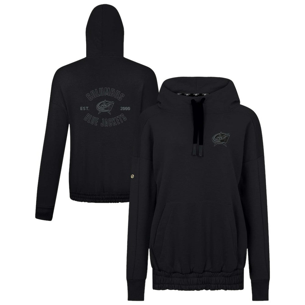 Columbus Blue Jackets Levelwear Women's Waterfall Nightfall Pullover Hoodie Black