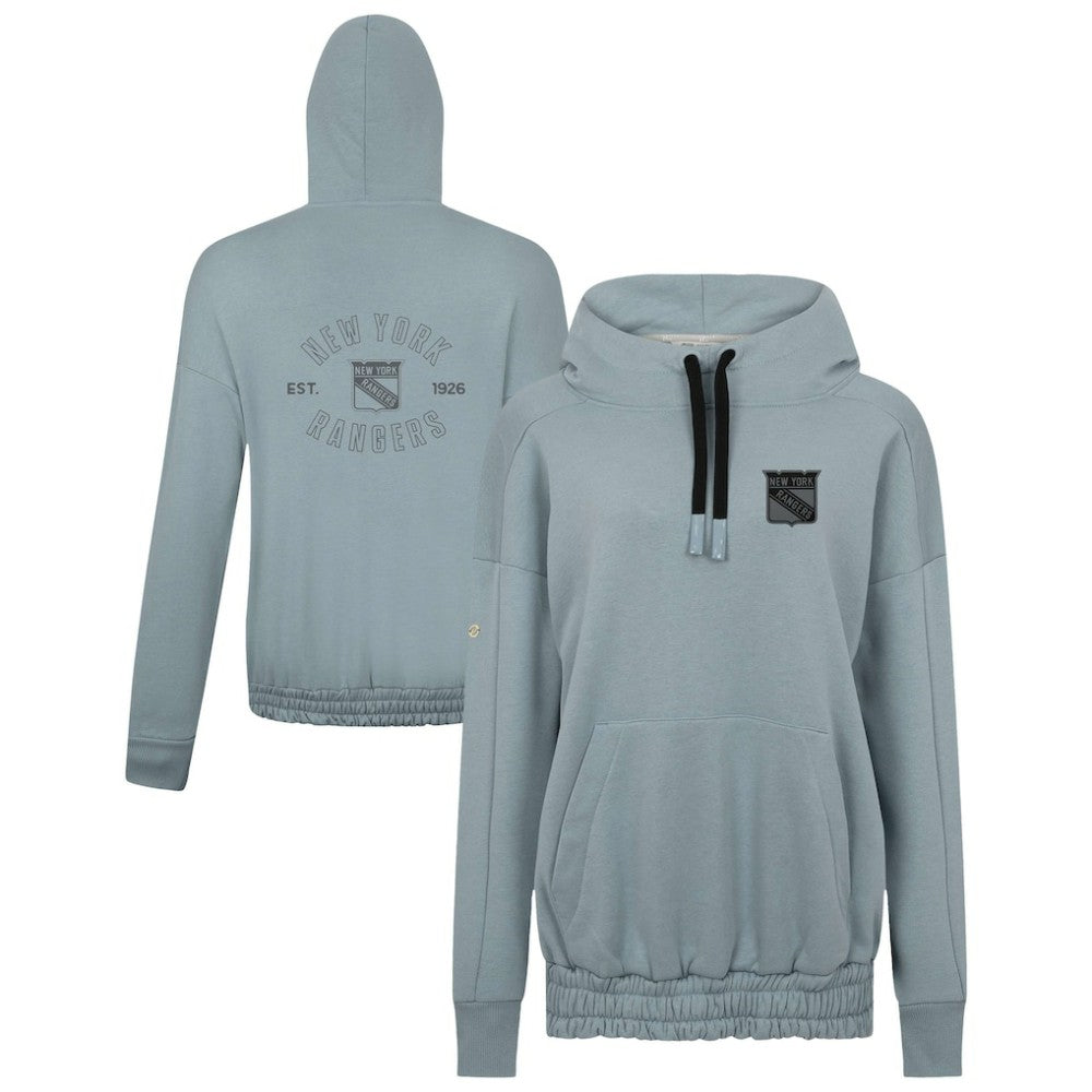 New York Rangers Levelwear Women's Waterfall Nightfall Pullover Hoodie Gray