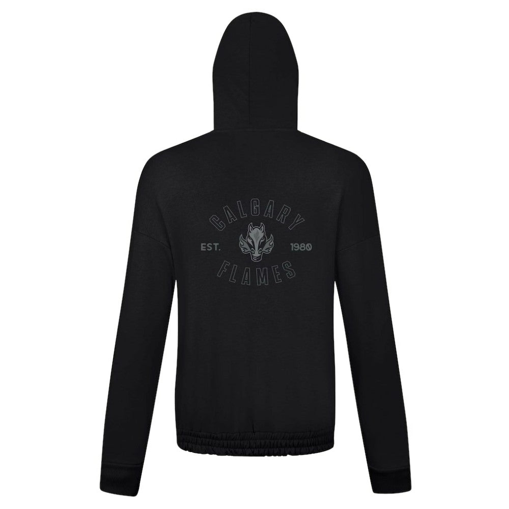 Calgary Flames Levelwear Women's Waterfall Nightfall Pullover Hoodie Black