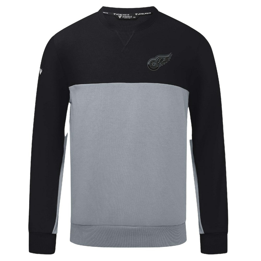 Detroit Red Wings Levelwear Legacy Nightfall Pullover Sweatshirt Black/Gray