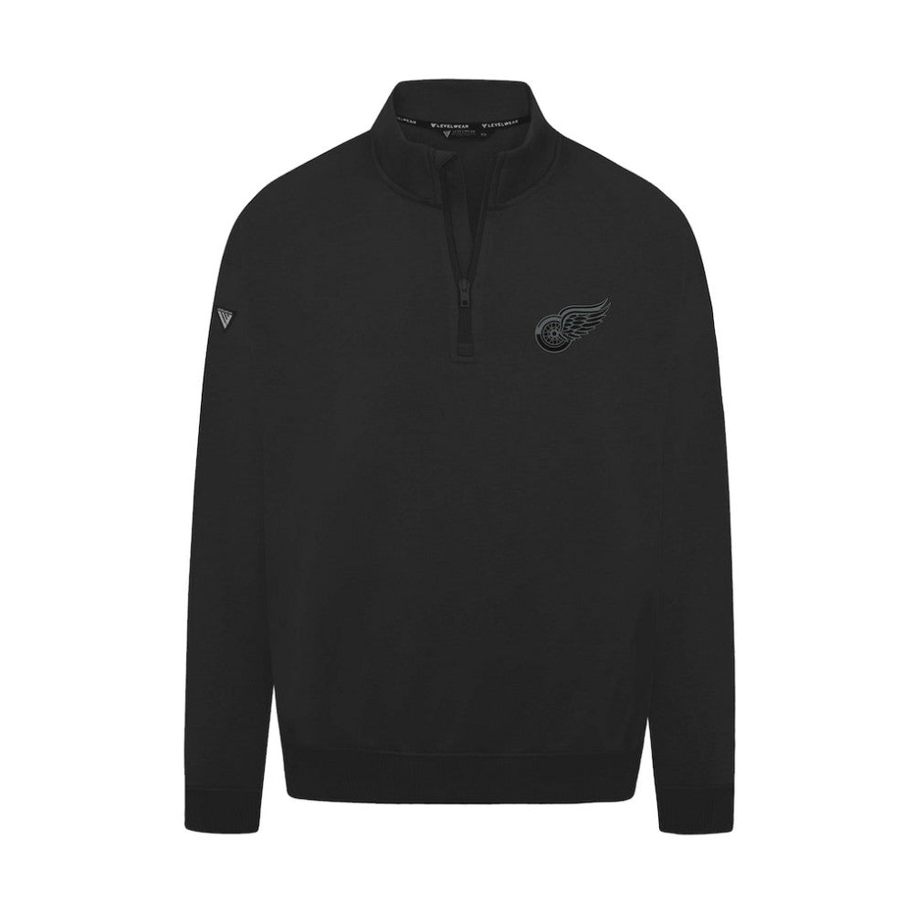 Detroit Red Wings Levelwear Murray Nightfall Quarter-Zip Jacket Black