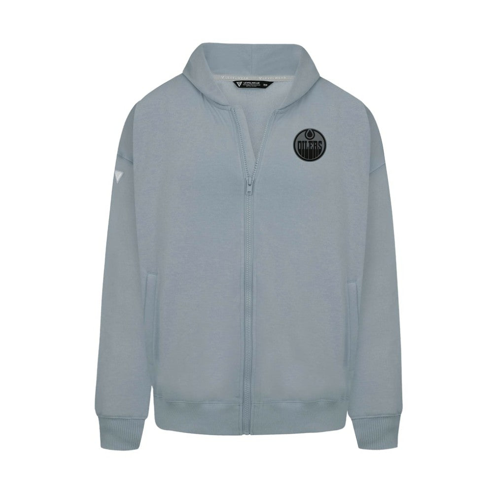Edmonton Oilers Levelwear Uphill Abyssal Full-Zip Hoodie Gray