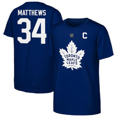 Auston Matthews Toronto Maple Leafs Outerstuff Youth Player Name & Number T-Shirt Blue