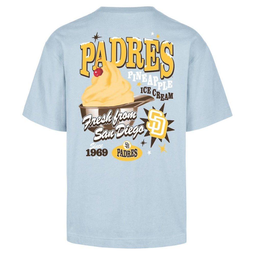 San Diego Padres Ice Cream Parlor Foundation T-Shirt - Light Blue | 47 brand