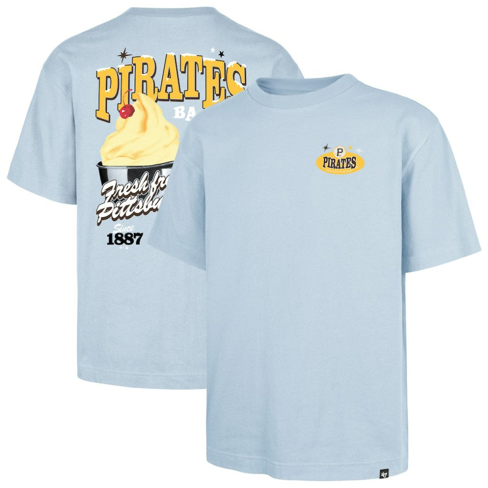 Pittsburgh Pirates Ice Cream Parlor Foundation T-Shirt - Light Blue | 47 brand