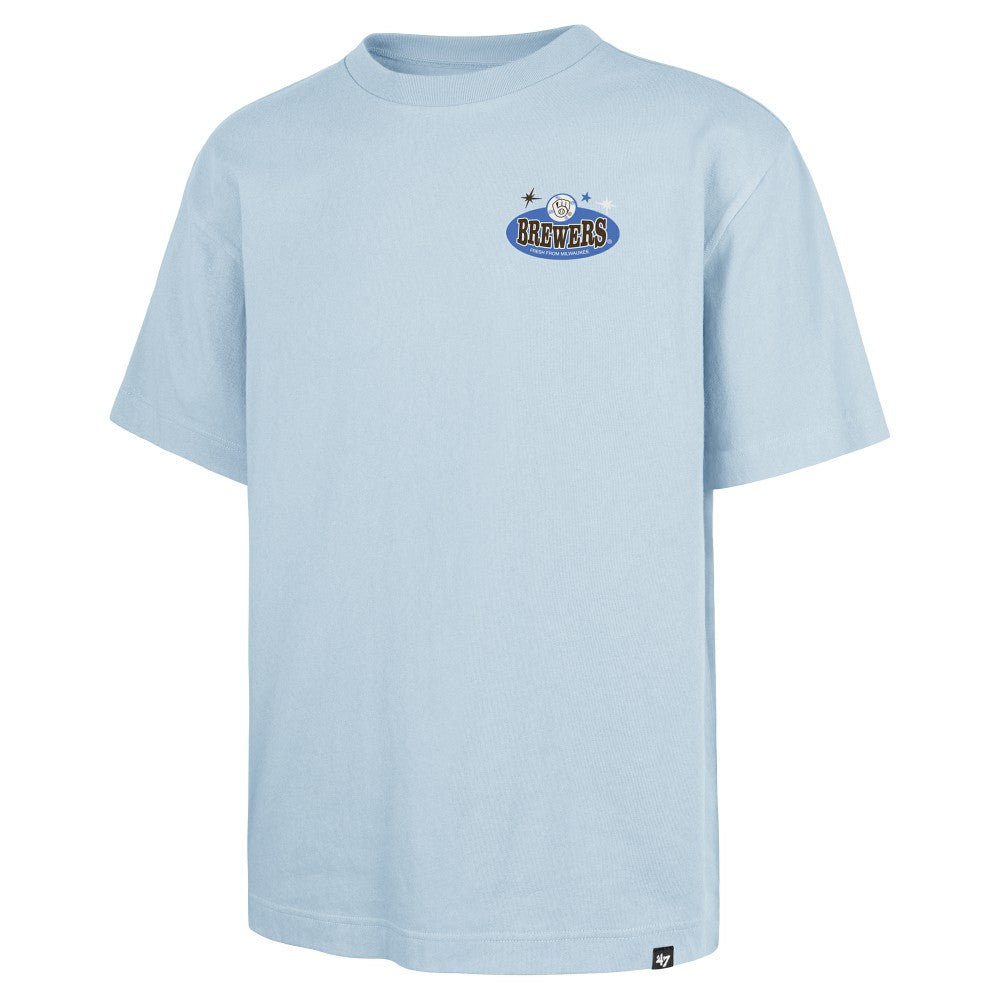 Milwaukee Brewers Ice Cream Parlor Foundation T-Shirt - Light Blue | 47 brand