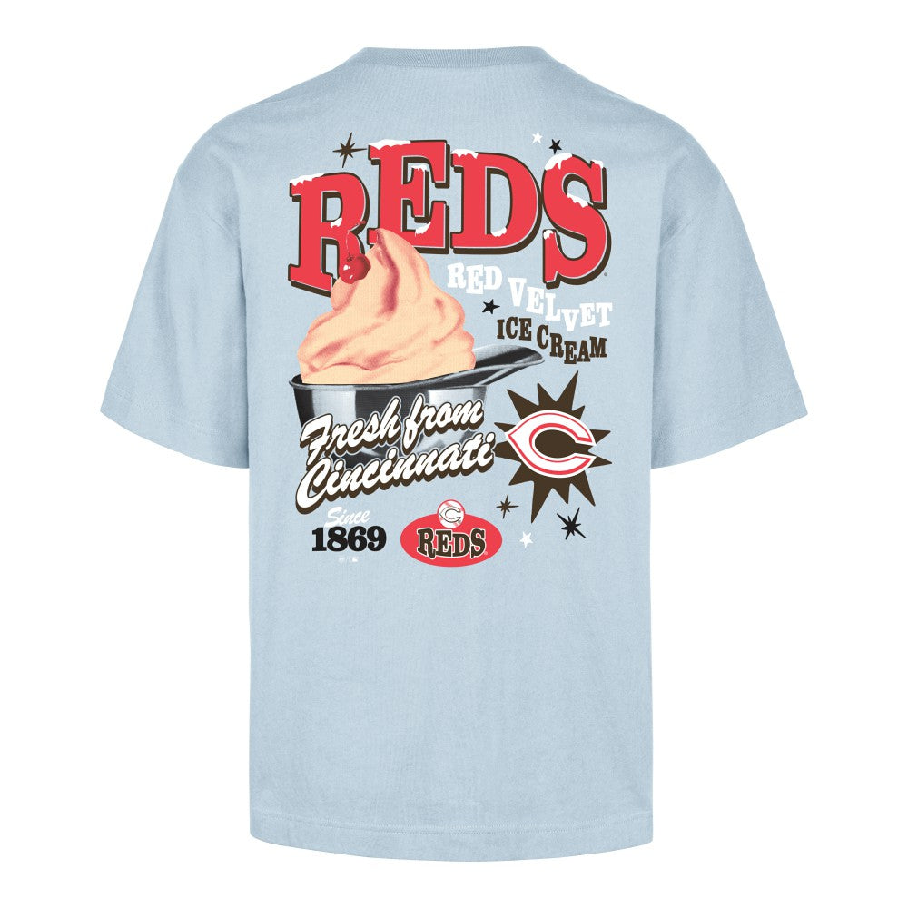 Cincinnati Reds Ice Cream Parlor Foundation T-Shirt - Light Blue | 47 brand