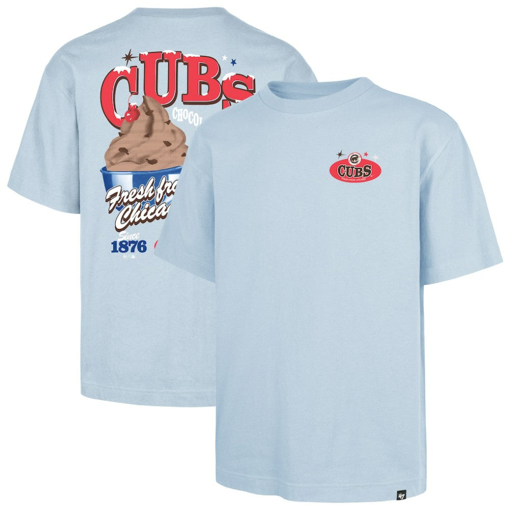 Chicago Cubs Ice Cream Parlor Foundation T-Shirt - Light Blue | 47 brand