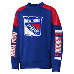 Igor Shesterkin New York Rangers Outerstuff Youth Best Defense Name & Number Crewneck Sweatshirt Blue