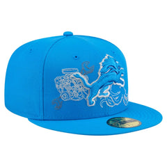 Detroit Lions New Era State Stitch 59FIFTY Fitted Hat - Blue sale