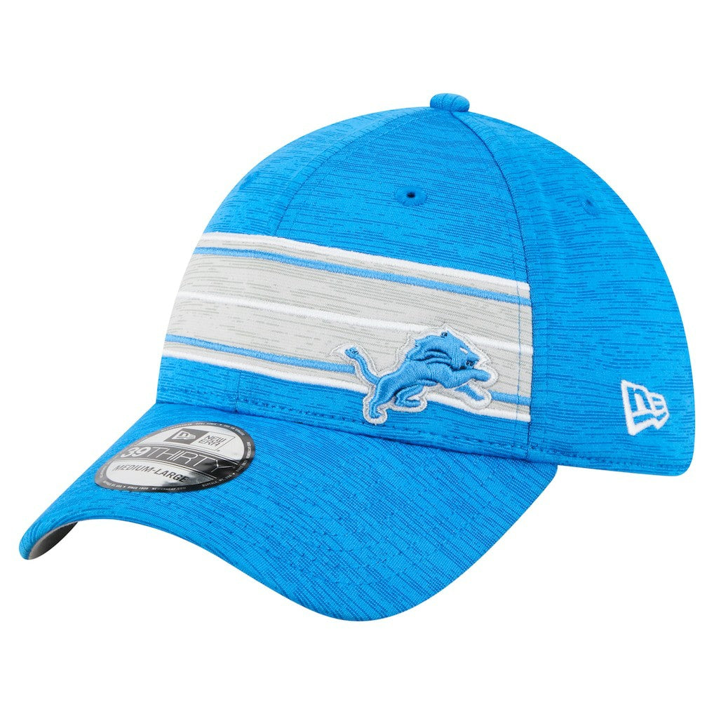 Detroit Lions New Era Stripes 39THIRTY Flex Hat - Blue for sale