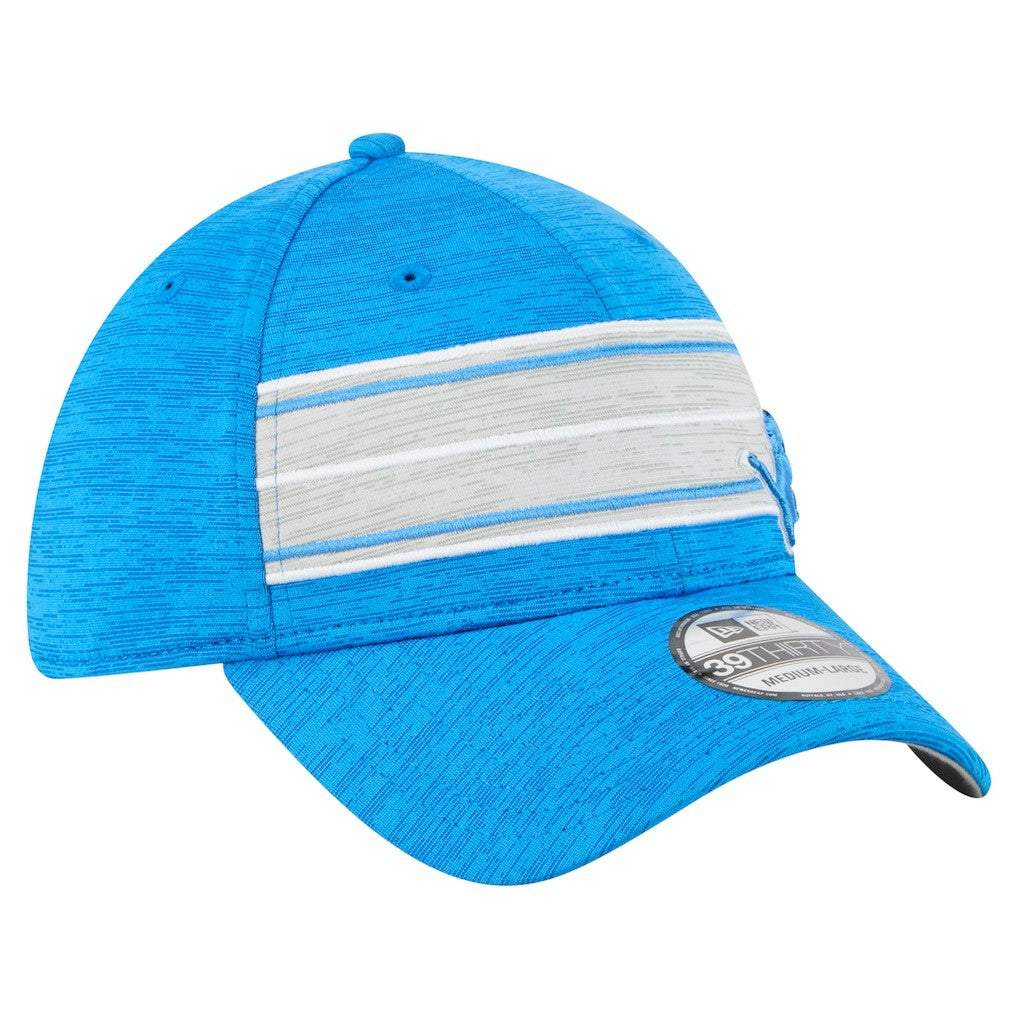 Detroit Lions New Era Stripes 39THIRTY Flex Hat - Blue for sale