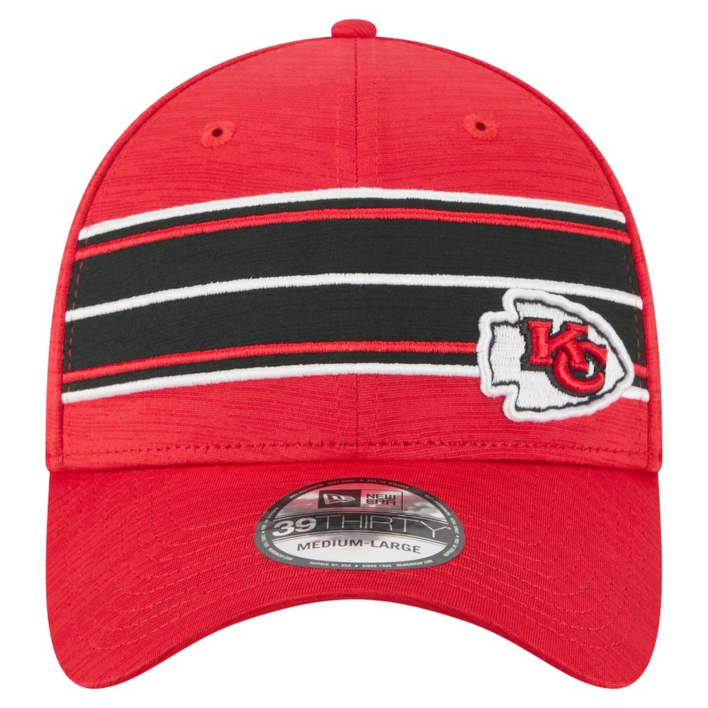 Kansas City Chiefs New Era Stripes 39THIRTY Flex Hat - Red on sale