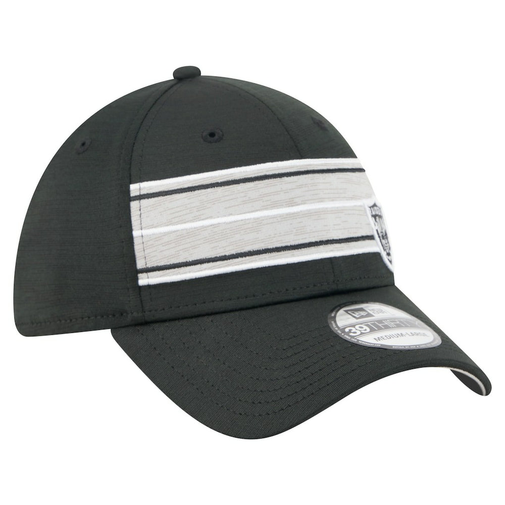 Las Vegas Raiders New Era Stripes 39THIRTY Flex Hat - Black cheap