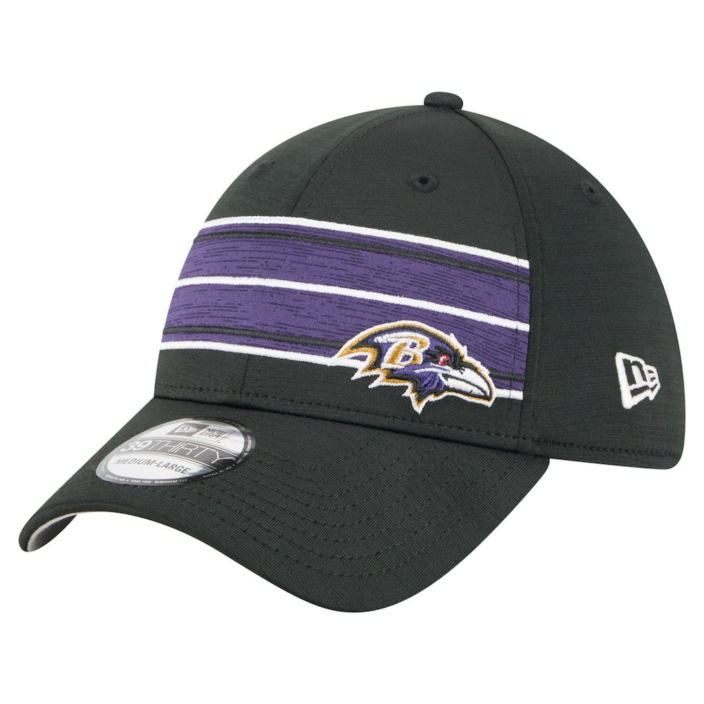 Baltimore Ravens New Era Stripes 39THIRTY Flex Hat - Black sale