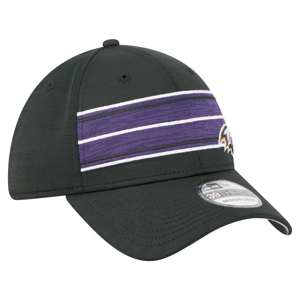 Baltimore Ravens New Era Stripes 39THIRTY Flex Hat - Black sale