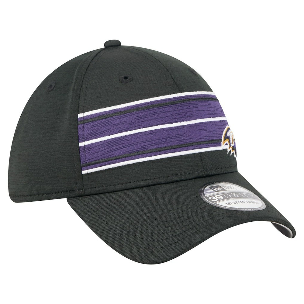 Baltimore Ravens New Era Stripes 39THIRTY Flex Hat - Black sale