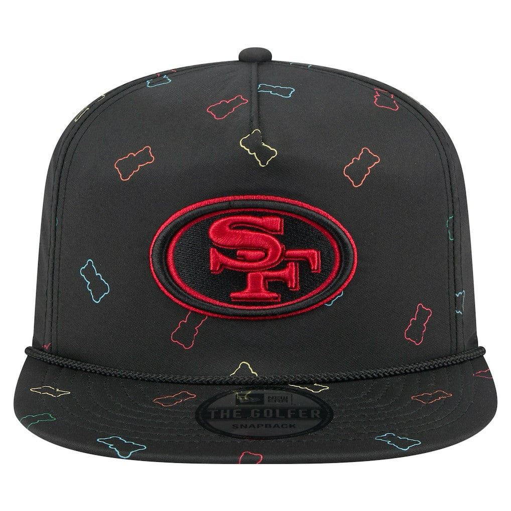 San Francisco 49ers New Era Gummy Golfer Snapback Hat - Black on sale