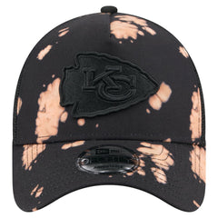 Kansas City Chiefs New Era Bleached 9FORTY A-Frame Adjustable Hat - Black outlet