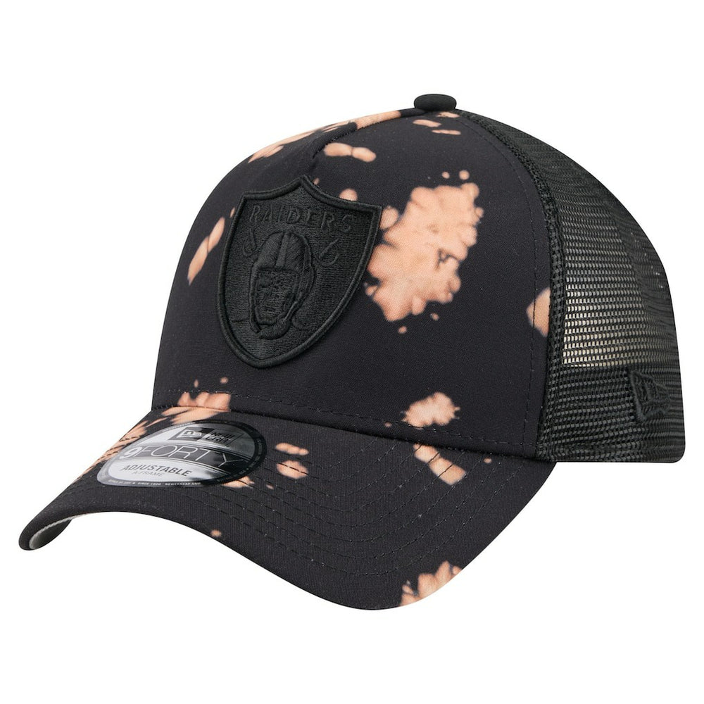 Las Vegas Raiders New Era Bleached 9FORTY A-Frame Adjustable Hat - Black online