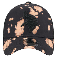 Minnesota Vikings New Era Bleached A-Frame 9FORTY Trucker Adjustable Hat - Black discount