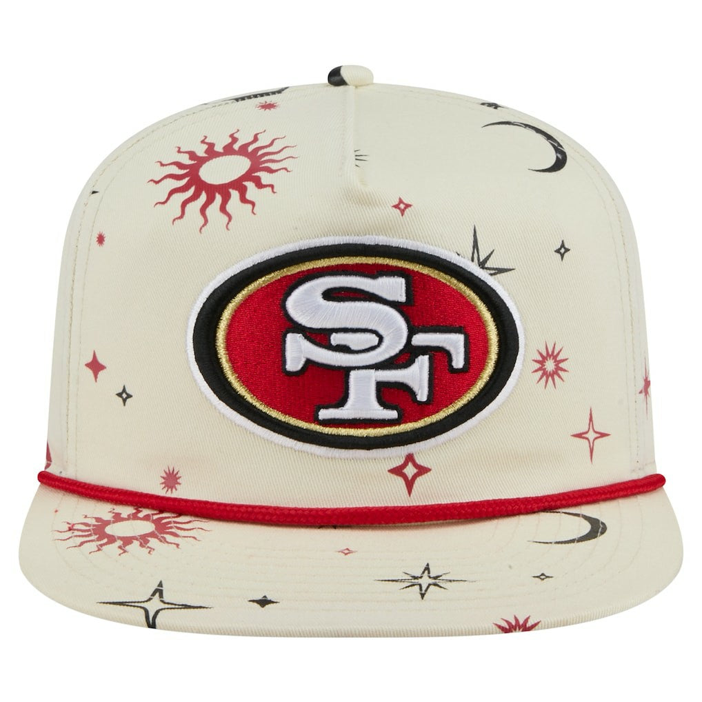 San Francisco 49ers New Era Celestial Golfer Snapback Hat - Cream outlet
