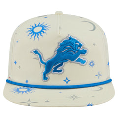 Detroit Lions New Era Celestial Golfer Snapback Hat - Cream discount