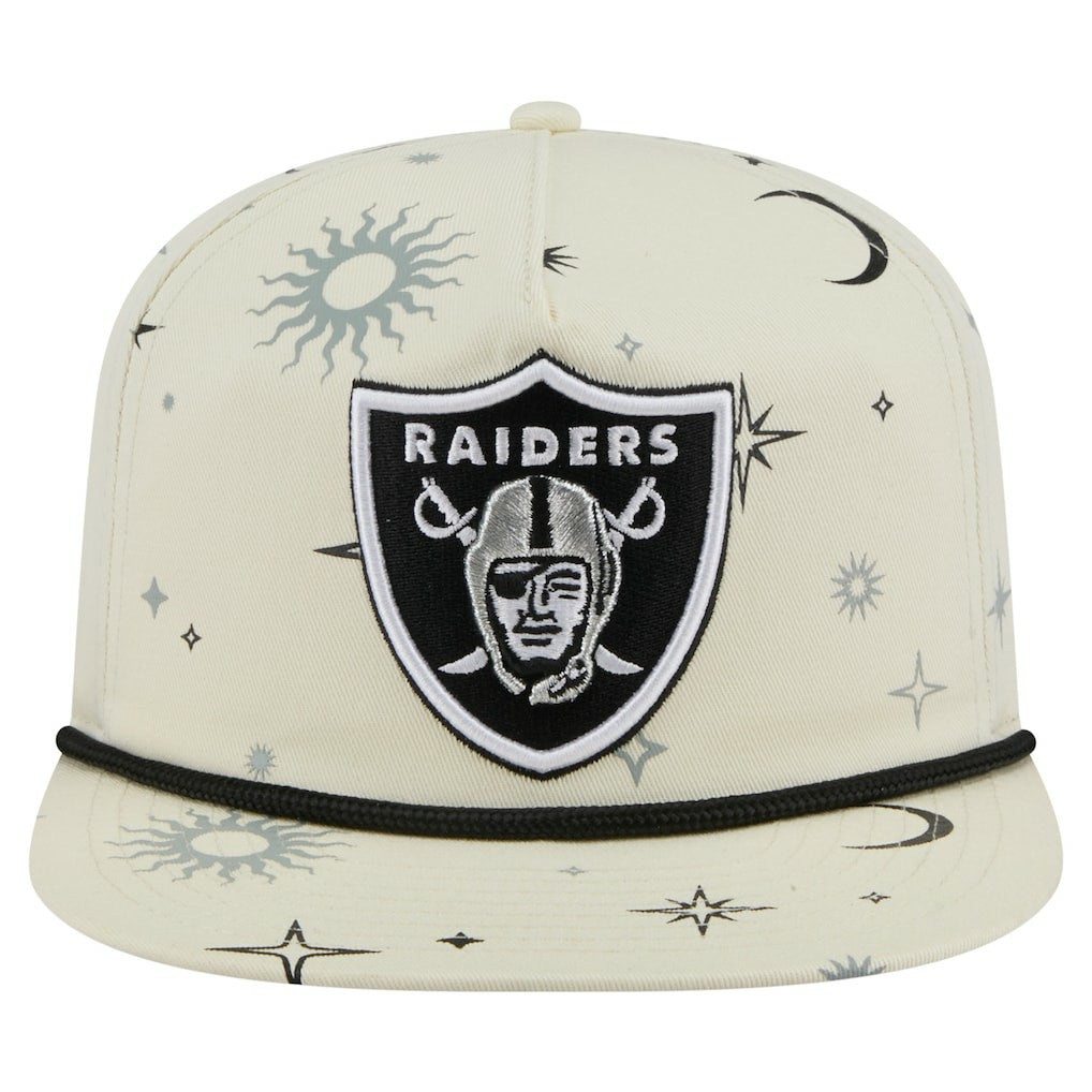Las Vegas Raiders New Era Celestial Golfer Snapback Hat - Cream sale