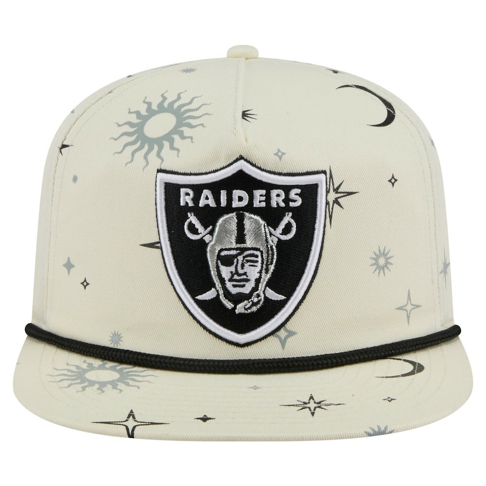 Las Vegas Raiders New Era Celestial Golfer Snapback Hat - Cream sale
