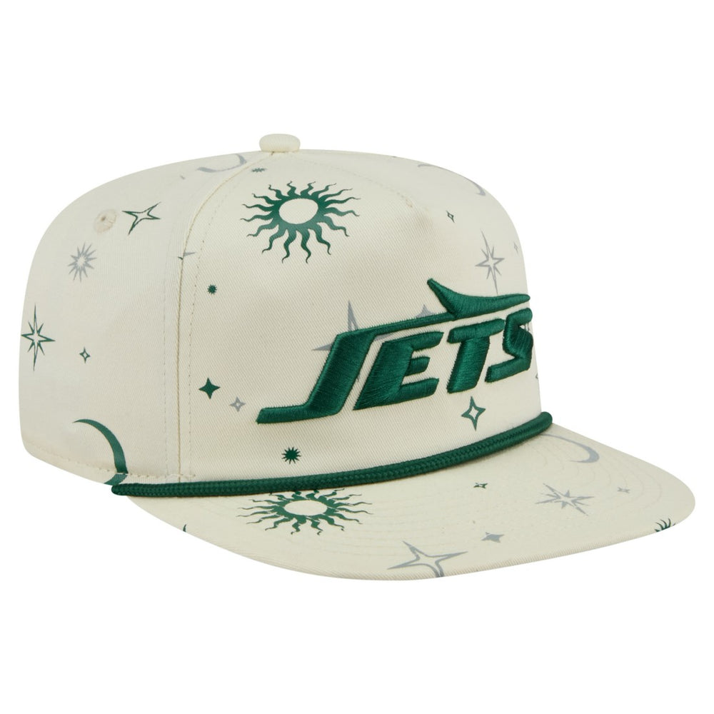 New York Jets New Era Celestial Golfer Snapback Hat - Cream for sale