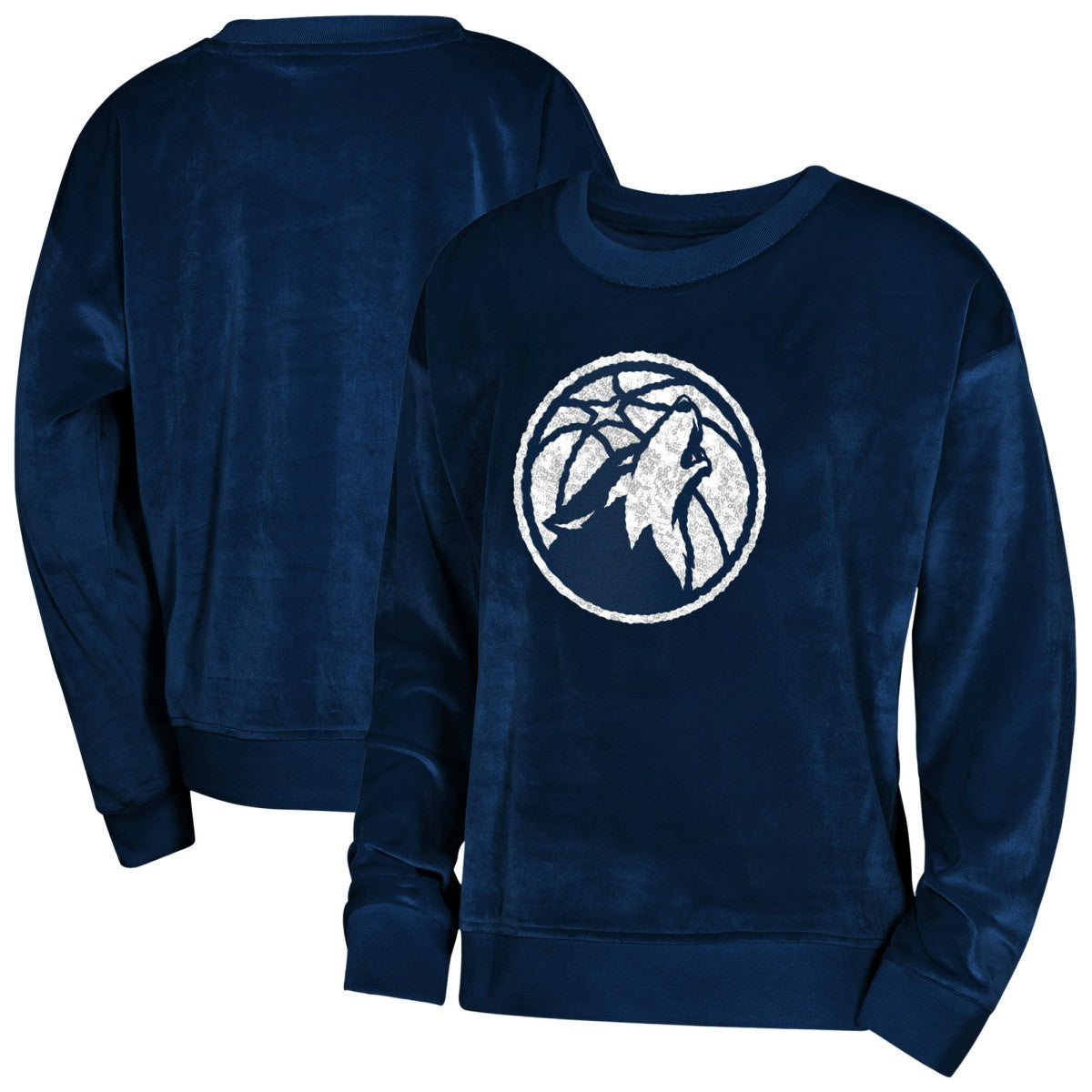 Minnesota Timberwolves Outerstuff Youth Girls Step Back Sweatshirt - Navy on sale