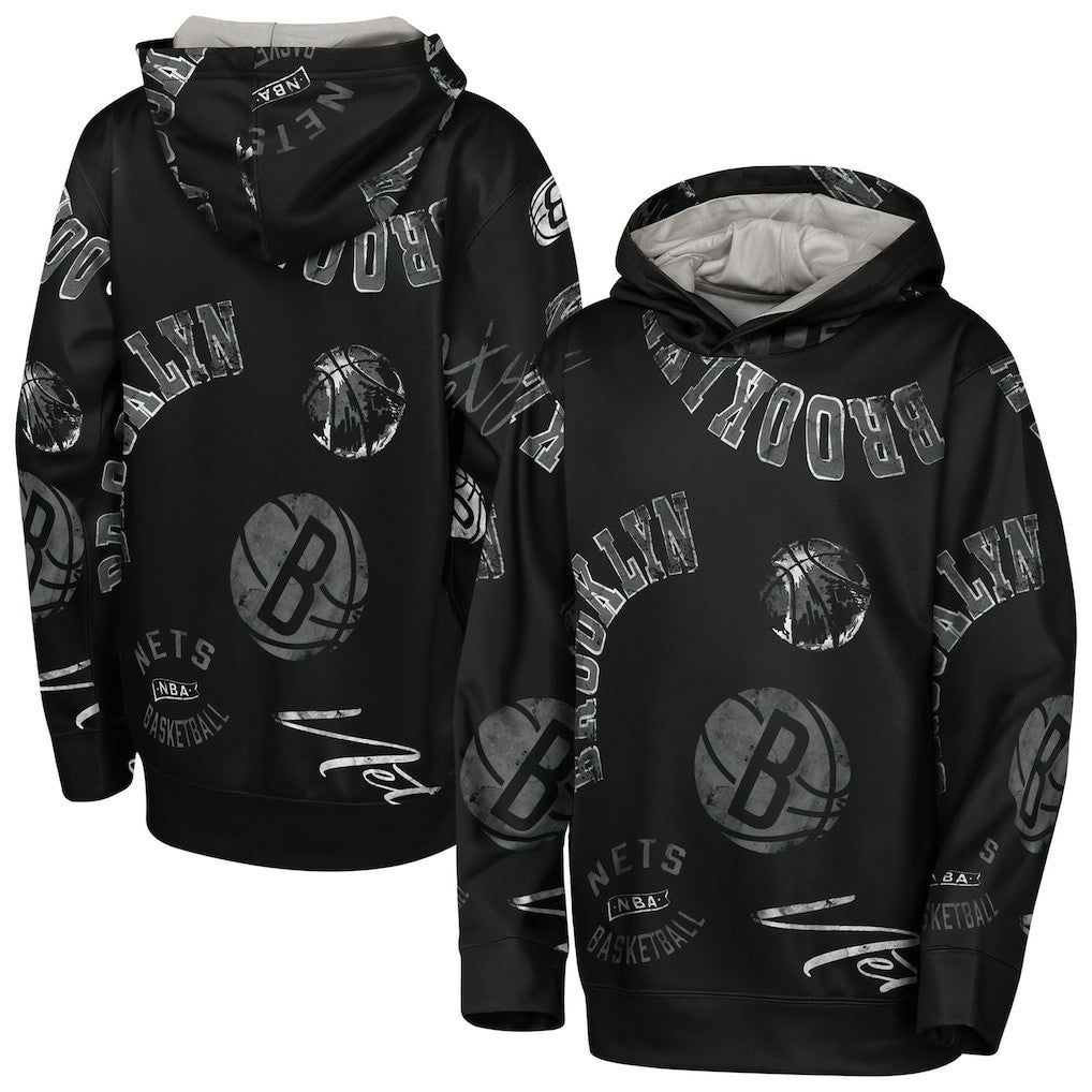 Brooklyn Nets Outerstuff Youth Moving Violation Hoodie - Black online