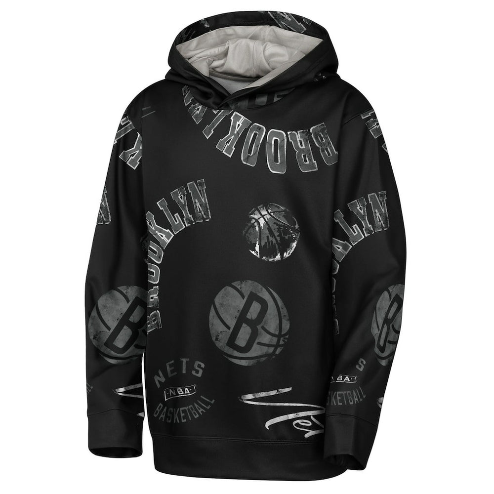 Brooklyn Nets Outerstuff Youth Moving Violation Hoodie - Black online