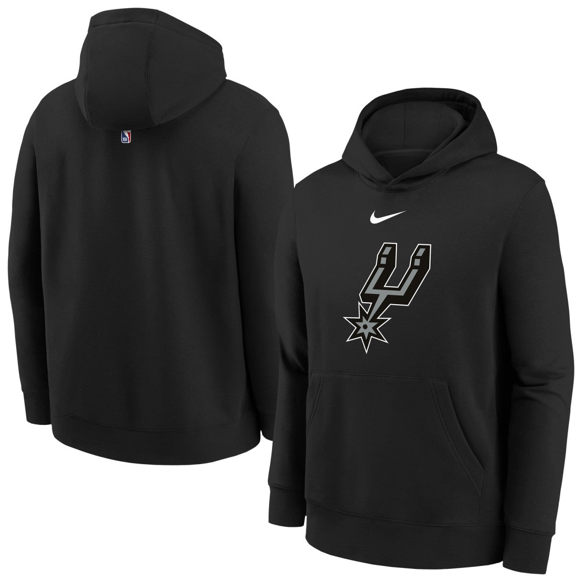 San Antonio Spurs Youth 2025/26 Club Fleece Hoodie - Black | Nike outlet