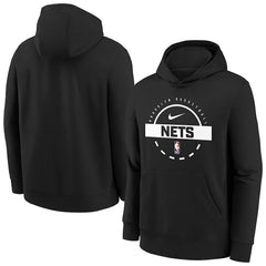 Brooklyn Nets Youth 2025/26 Club Fleece Practice Hoodie - Black | Nike on sale