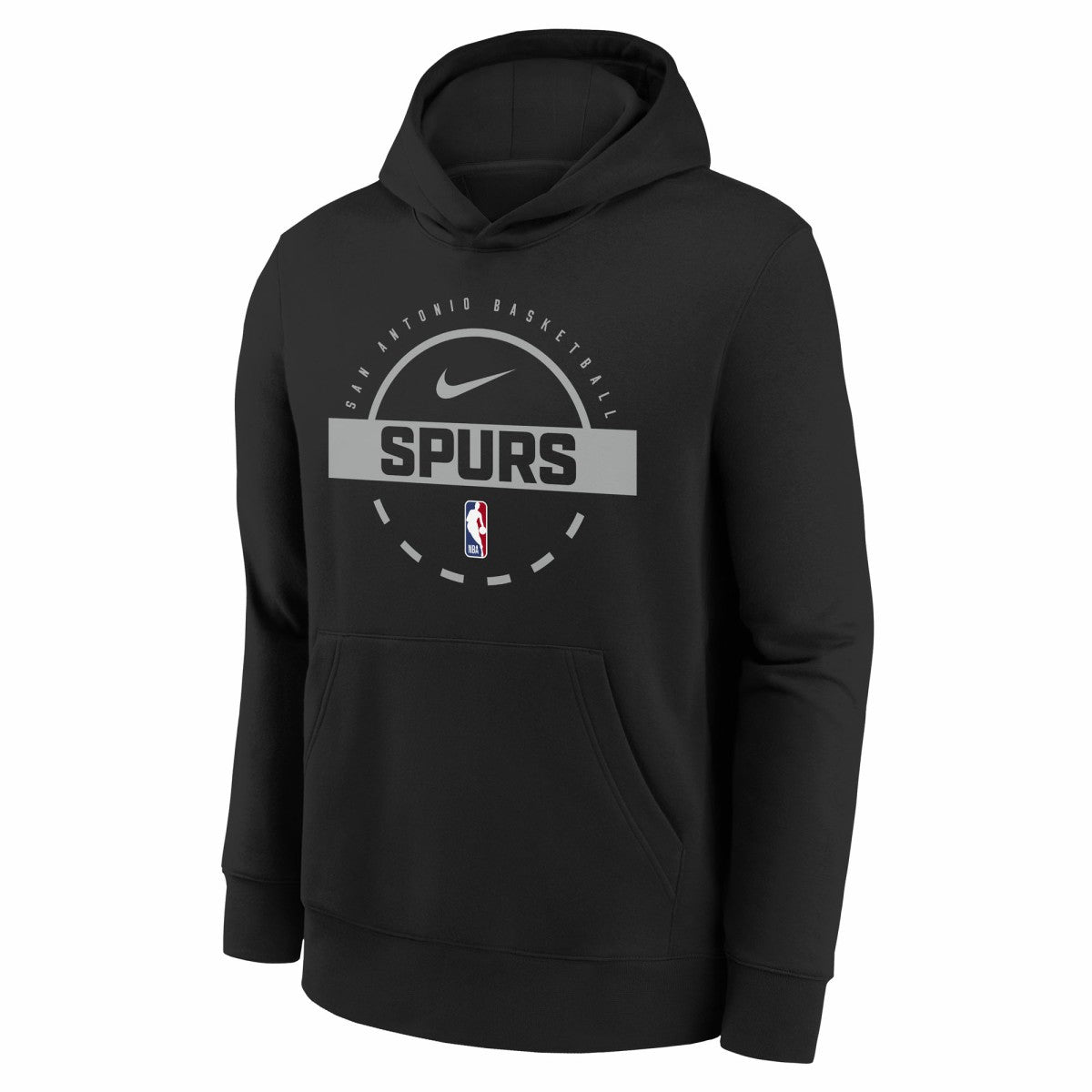 San Antonio Spurs Youth 2025/26 Club Fleece Practice Hoodie - Black | Nike discount