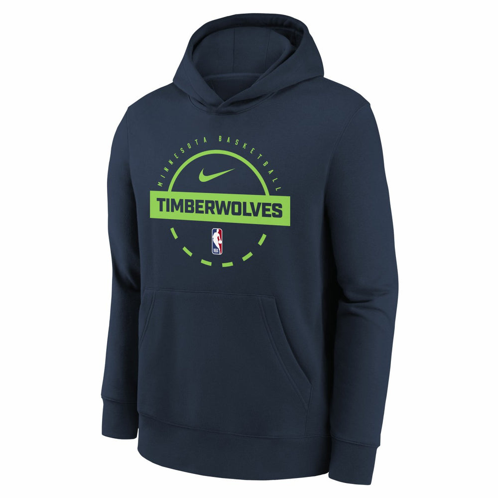 Minnesota Timberwolves Youth 2025/26 Club Fleece Practice Hoodie - Navy | Nike outlet