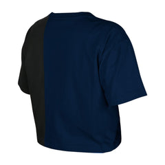Houston Astros Women's Upcycled Colorblocked Boxy Cropped T-Shirt - Navy | New Era