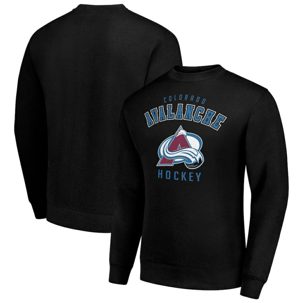 Colorado Avalanche Men's Starter Team Logo Fleece Pullover Sweatshirt Black