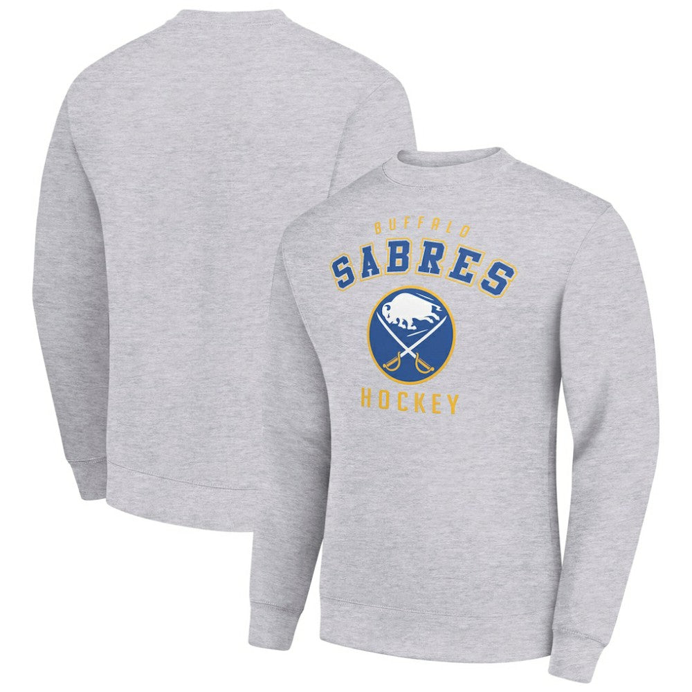Buffalo Sabres Men's Starter Team Logo Fleece Pullover Sweatshirt Heather Gray