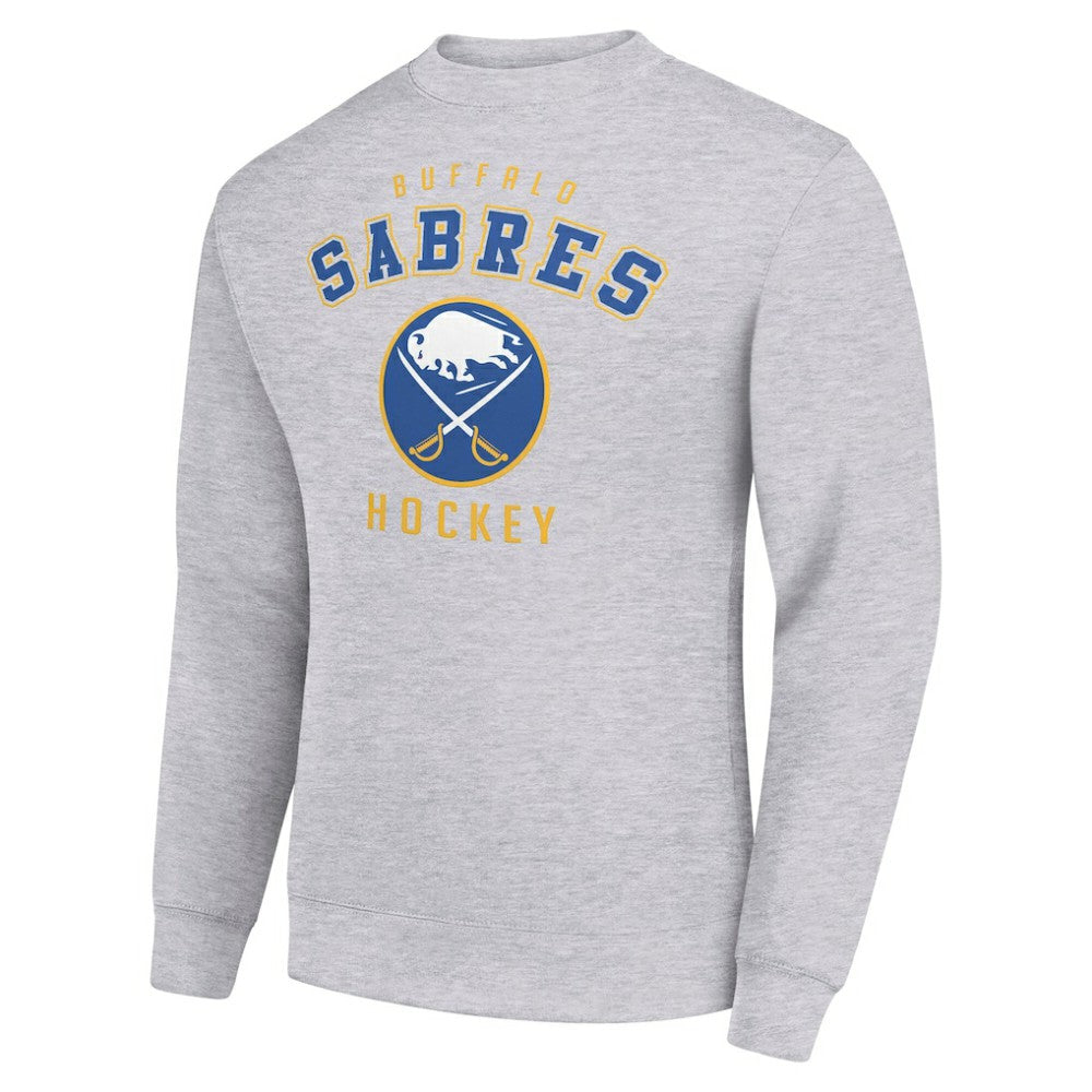 Buffalo Sabres Men's Starter Team Logo Fleece Pullover Sweatshirt Heather Gray